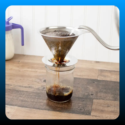 Pour Over Drip Coffee Stainless Steel Filter for Mason Jars