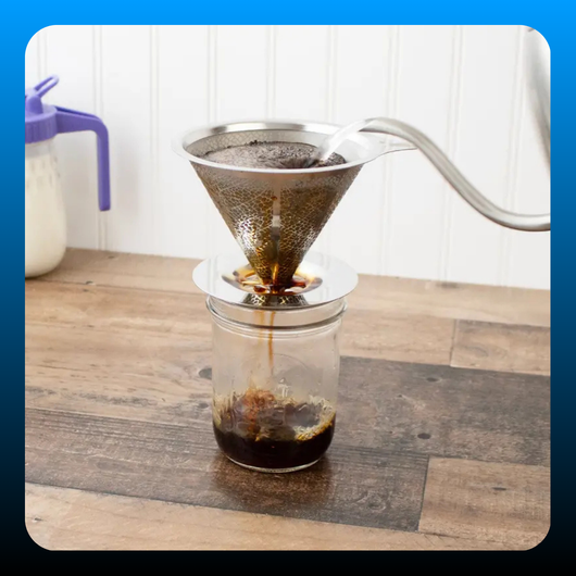 Pour Over Drip Coffee Stainless Steel Filter for Mason Jars
