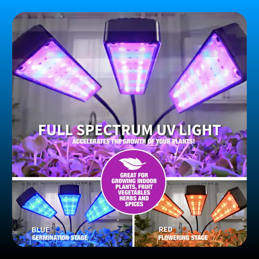 3-Head Bionic Plant Grower Light with Timer
