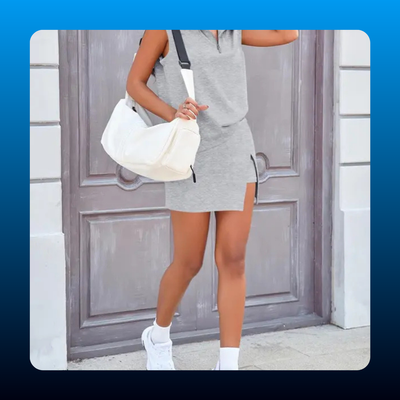 Sweatshirt and Skort Lounge Set