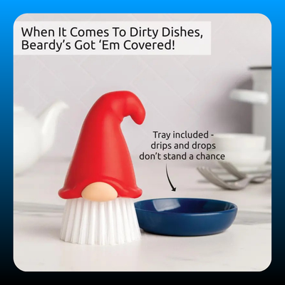 Mushroom Gnome Beardy Dish Brush