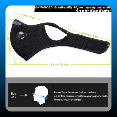 Breathable Carbon Filter Dust Mask