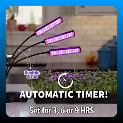 3-Head Bionic Plant Grower Light with Timer