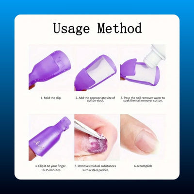 Reusable Nail Polish Remover Clips (10 Pack)
