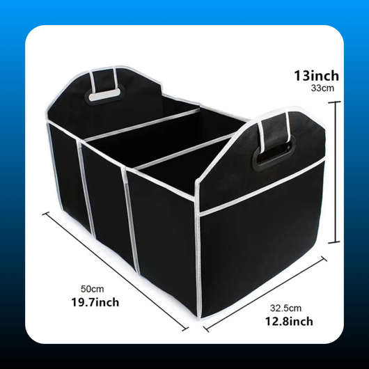 Foldable Car Storage Box With Compartment