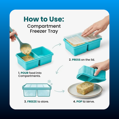 Food-Grade Silicone Freezer Containers with Lids
