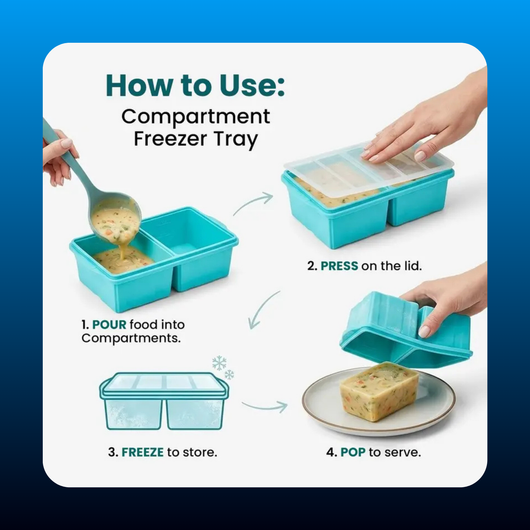 Food-Grade Silicone Freezer Containers with Lids