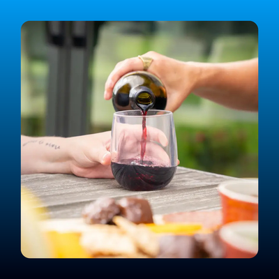 Crystal Clear Silicone Wine Glass