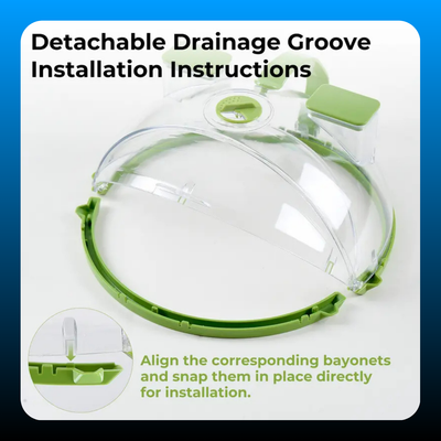 Foldable Microwave Splatter Cover with Dual Water Steamer