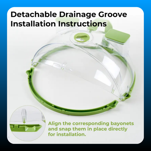 Foldable Microwave Splatter Cover with Dual Water Steamer
