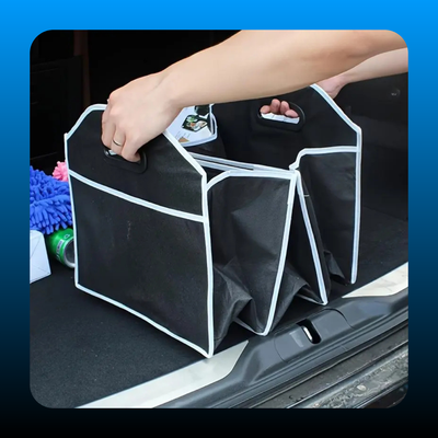Foldable Car Storage Box With Compartment