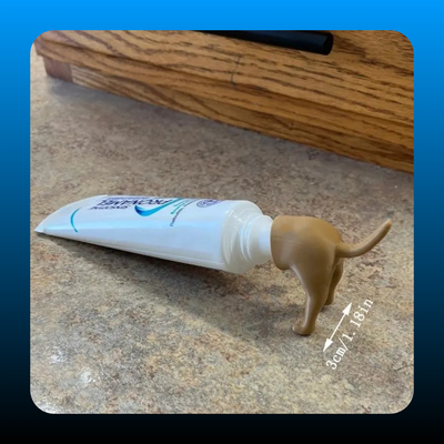 Pooping Dog Butt Toothpaste Topper
