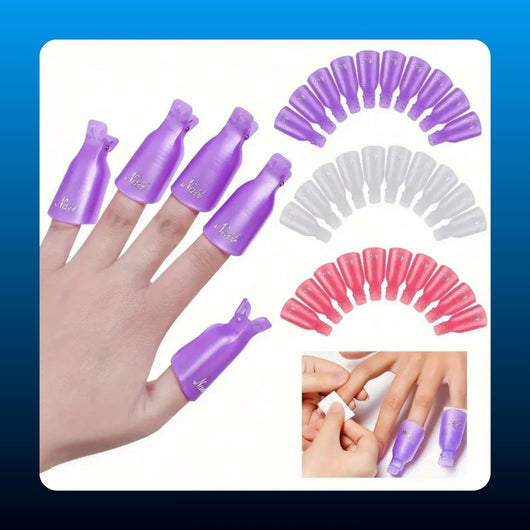 Reusable Nail Polish Remover Clips (10 Pack)