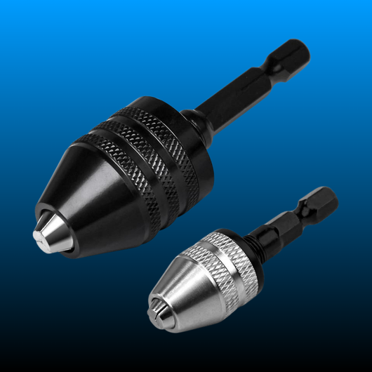 2Pcs Keyless Drill Chuck Adapter Set
