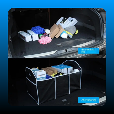 Foldable Car Storage Box With Compartment