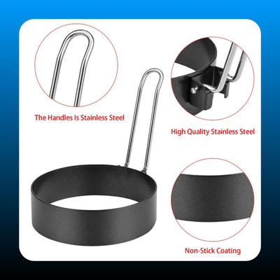 6 Pack Non-Stick Egg Rings Set