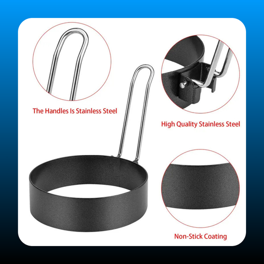 6 Pack Non-Stick Egg Rings Set