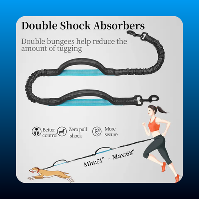 Hands Free Dog Leash with Zipper Pouch