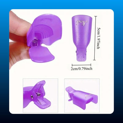 Reusable Nail Polish Remover Clips (10 Pack)