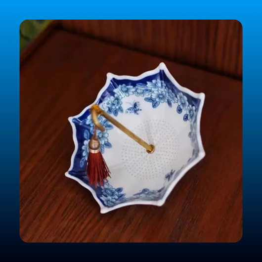 Umbrella Shape Ceramic Tea Strainer