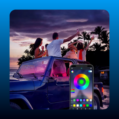RGB Car Strobe Safety Lights with Remote