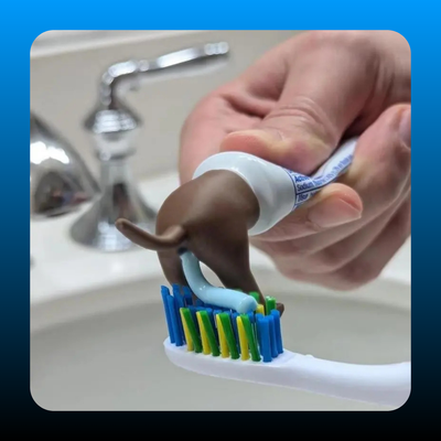Pooping Dog Butt Toothpaste Topper