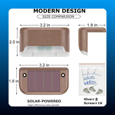 Solar Deck and Step Lights (8 Pack)