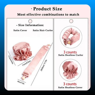 Satin Heatless Hair Curler (3 Pieces)