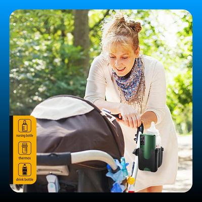 Universal Stroller Cup Holder with Mobile Phone Case