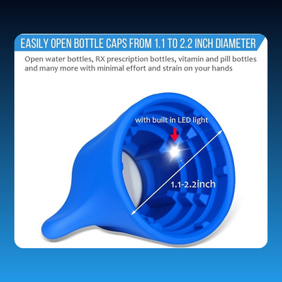 Medicine Bottle Opener with Magnifier & LED Light