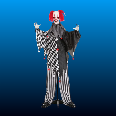 Animated Standing Evil Clown Prop