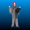 Animated Standing Evil Clown Prop