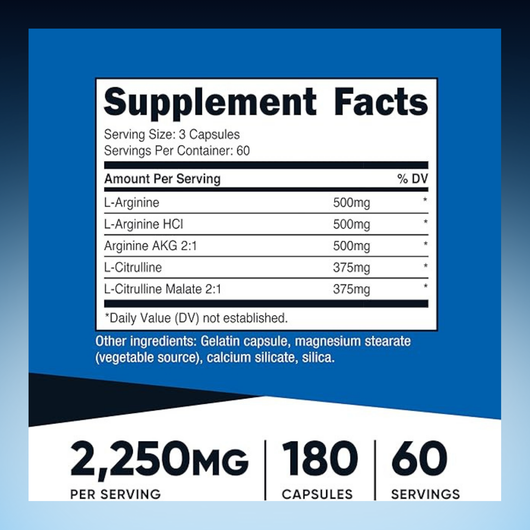 Nitric Oxide Pre-Workout Capsules