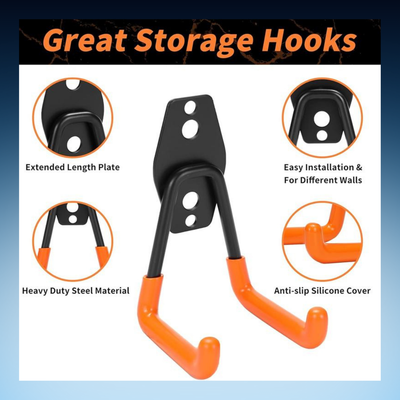 Heavy Duty Garage Wall Hooks Set