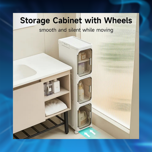 Slim Rolling Storage Cabinet