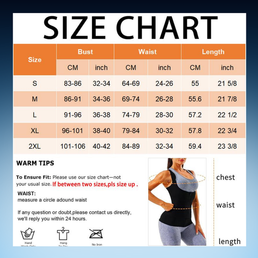 Sauna Zipper Waist Trainer Workout Vest