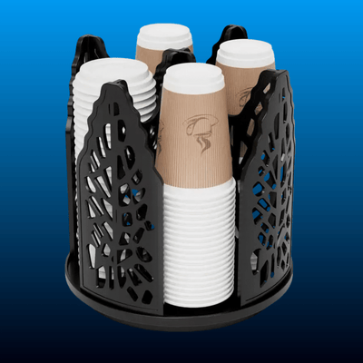 4-Tier Rotating Cup and Lid Holder