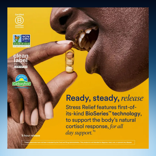 Stress Relief Capsules with 8 Hour Extended Release Support