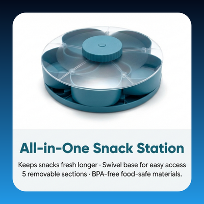 Divided Spin and Snack Serving Tray