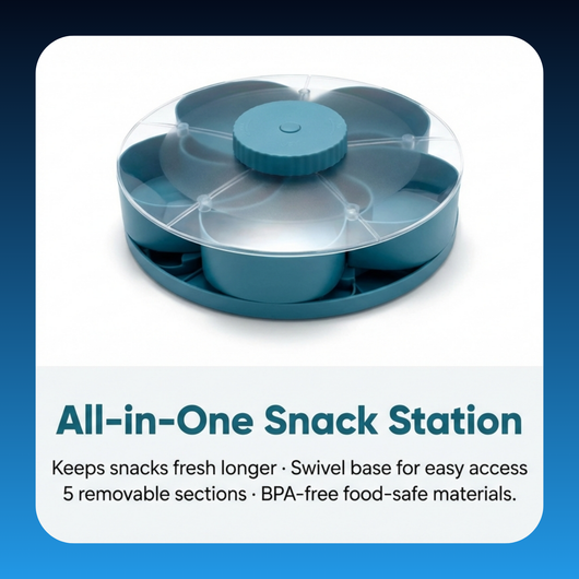 Divided Spin and Snack Serving Tray