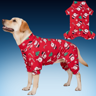 Crystal Fleece Christmas Dog Onesie