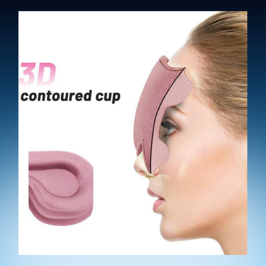 3D Contoured Blackout Sleep Eye Mask with Lash-Friendly Design
