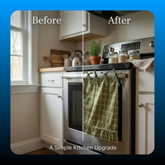 Handmade Farmhouse Oven Skirt Curtain