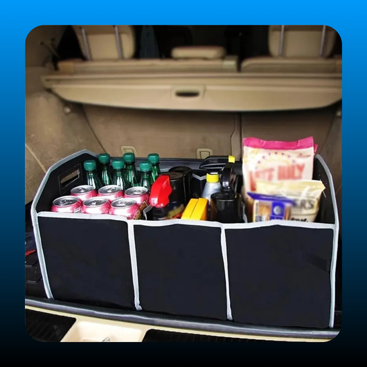 Foldable Car Storage Box With Compartment