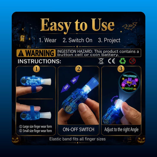 Halloween LED Finger Lights (36 Pack)