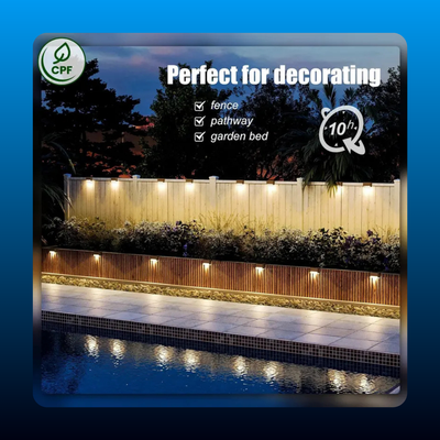 Solar Deck and Step Lights (8 Pack)