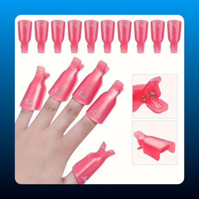 Reusable Nail Polish Remover Clips (10 Pack)