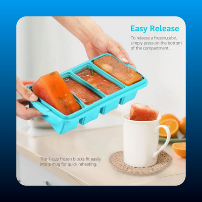 Food-Grade Silicone Freezer Containers with Lids