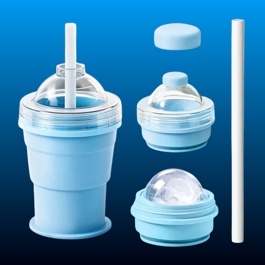 Collapsible Silicone Iced Coffee Tumbler