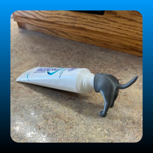 Pooping Dog Butt Toothpaste Topper